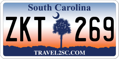 SC license plate ZKT269