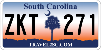 SC license plate ZKT271
