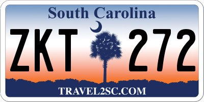 SC license plate ZKT272