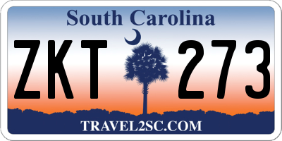 SC license plate ZKT273