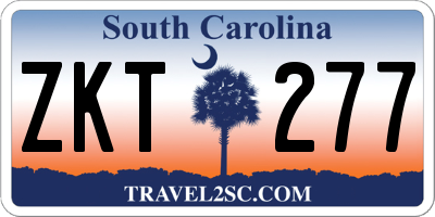 SC license plate ZKT277