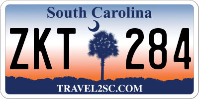 SC license plate ZKT284