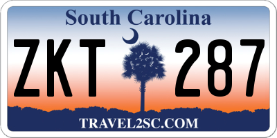 SC license plate ZKT287