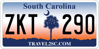 SC license plate ZKT290
