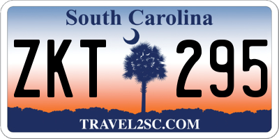 SC license plate ZKT295
