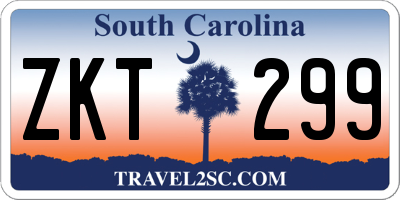 SC license plate ZKT299