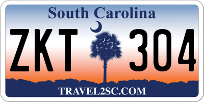 SC license plate ZKT304