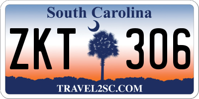 SC license plate ZKT306