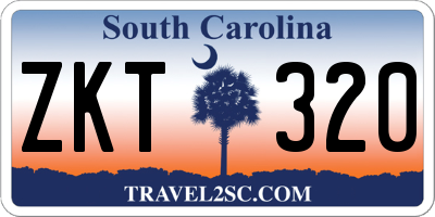 SC license plate ZKT320