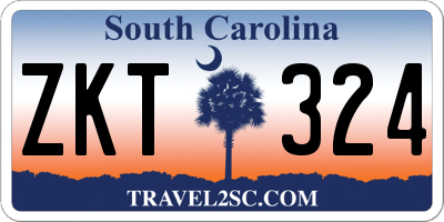 SC license plate ZKT324