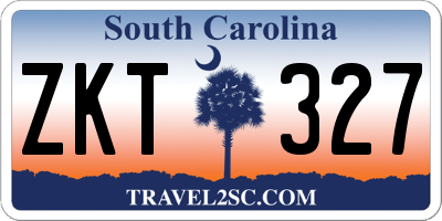 SC license plate ZKT327