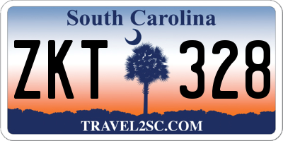 SC license plate ZKT328