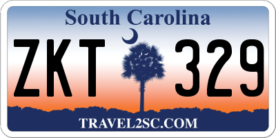 SC license plate ZKT329