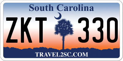 SC license plate ZKT330