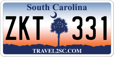 SC license plate ZKT331