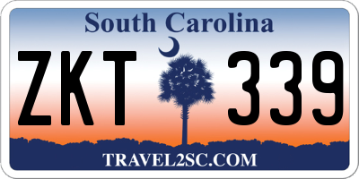 SC license plate ZKT339