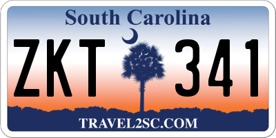 SC license plate ZKT341