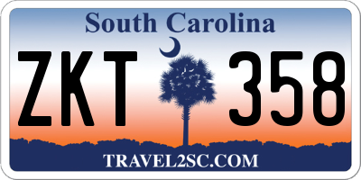 SC license plate ZKT358