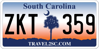 SC license plate ZKT359