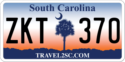 SC license plate ZKT370