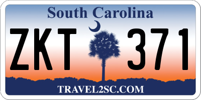 SC license plate ZKT371