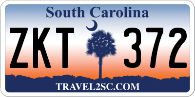 SC license plate ZKT372