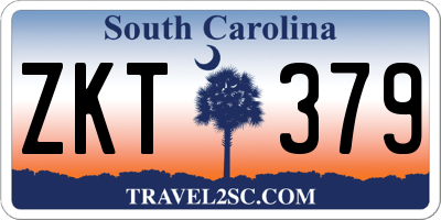 SC license plate ZKT379