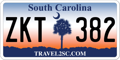 SC license plate ZKT382