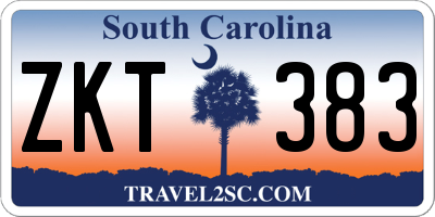 SC license plate ZKT383
