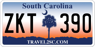 SC license plate ZKT390