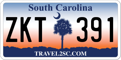 SC license plate ZKT391