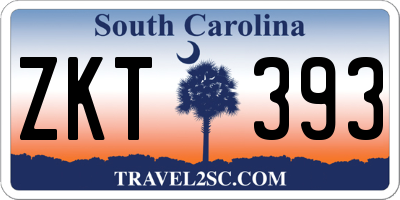 SC license plate ZKT393