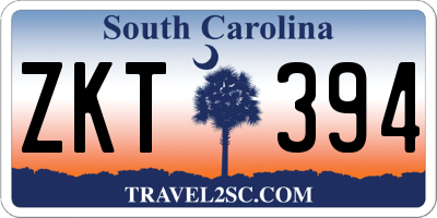 SC license plate ZKT394