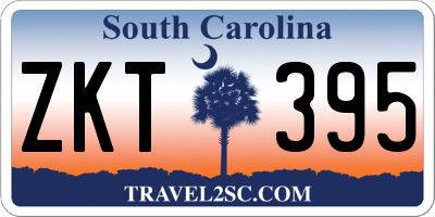 SC license plate ZKT395