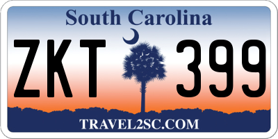 SC license plate ZKT399