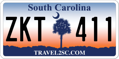 SC license plate ZKT411