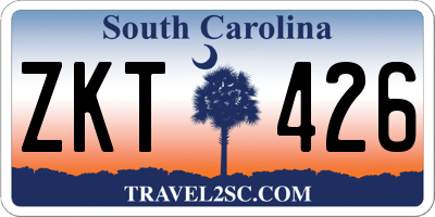 SC license plate ZKT426