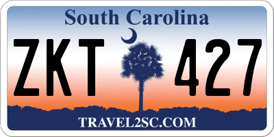 SC license plate ZKT427
