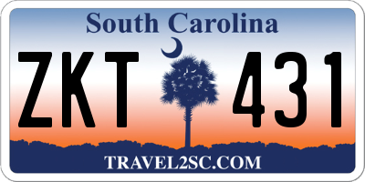 SC license plate ZKT431