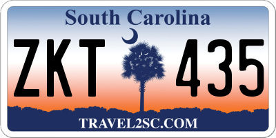 SC license plate ZKT435