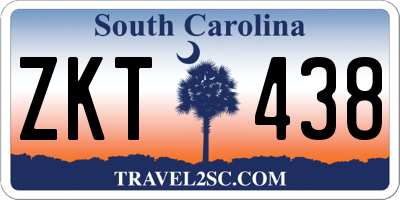 SC license plate ZKT438