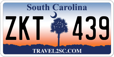 SC license plate ZKT439