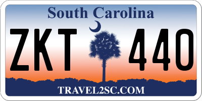 SC license plate ZKT440