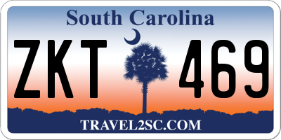 SC license plate ZKT469