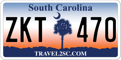 SC license plate ZKT470
