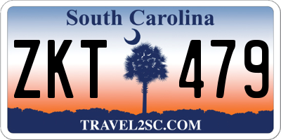 SC license plate ZKT479