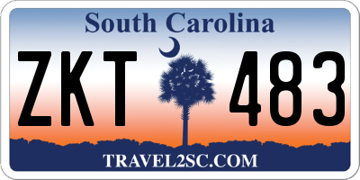 SC license plate ZKT483