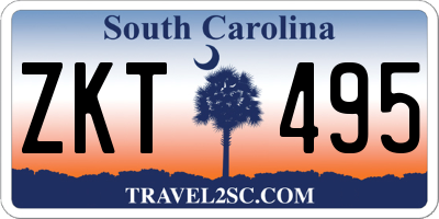 SC license plate ZKT495