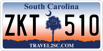 SC license plate ZKT510