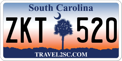 SC license plate ZKT520